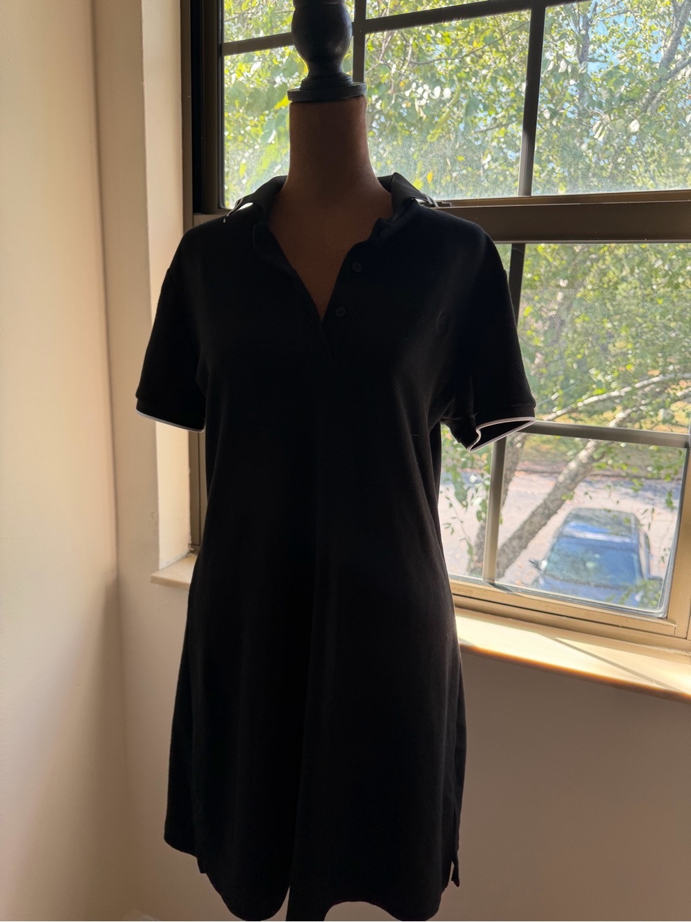 PINK Victoria's Secret Black Polo Shirt Dress